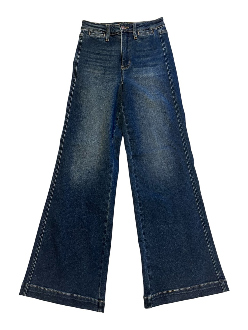 Judy Blue Deep Indigo Wide-Leg Flare Jeans